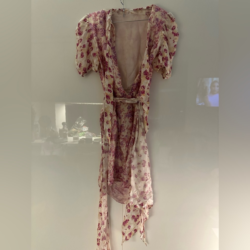 Hemant & Nandita-Floral Tie MIDI Dress